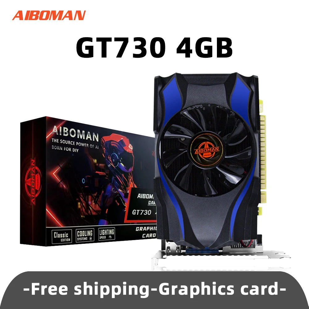 

GT730 4G GDDR3 игровая офисная видеокарта 128 бит PCl Express 3,0 X16 аксессуары для сборки компьютера часы фильмы плавно