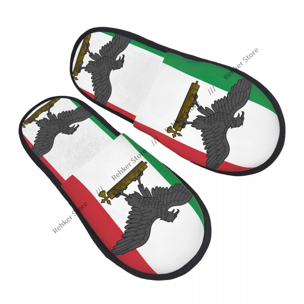 Indoor Slippers War Flag Of The Italian Social Republic Plush Slipper Autumn Winter Shoes House Flat Floor for Bedroom