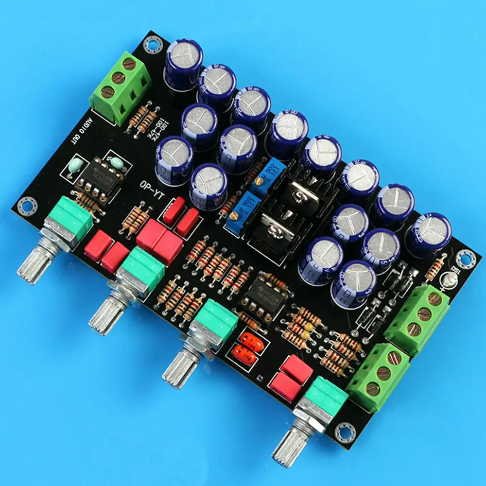 

HIFI Preamp Tone Board OPA2604 AD827 5532 LM337 LM317 Regulator for Amplifier