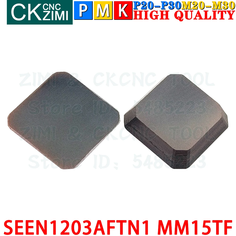 SEEN1203AFTN1 MM15TF SEEN 1203 AFTN1 MM15TF insertos de carburo herramientas de insertos de fresado SEKN SEEN1203 SEEN 1203 CNC herramientas de torno de corte de torneado de corte indexable para acero