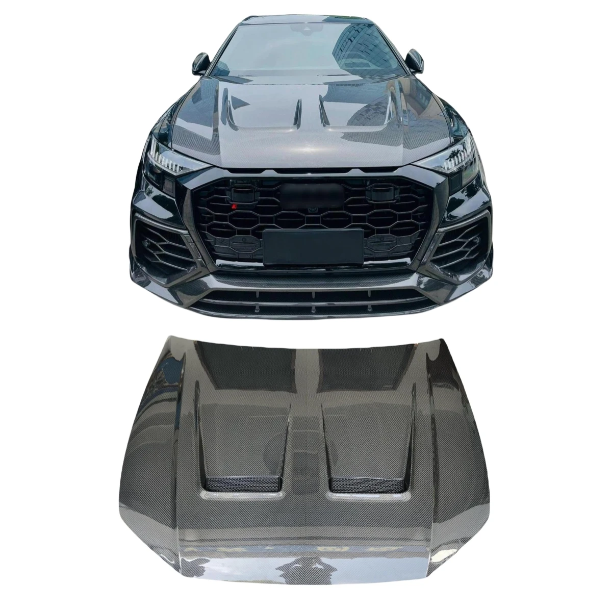 

Tom AutoQ8 Dry Carbon Fiber Hood MS Style for Q8 2018-2022 Carbon Fiber Bonnet Hood Body Kit