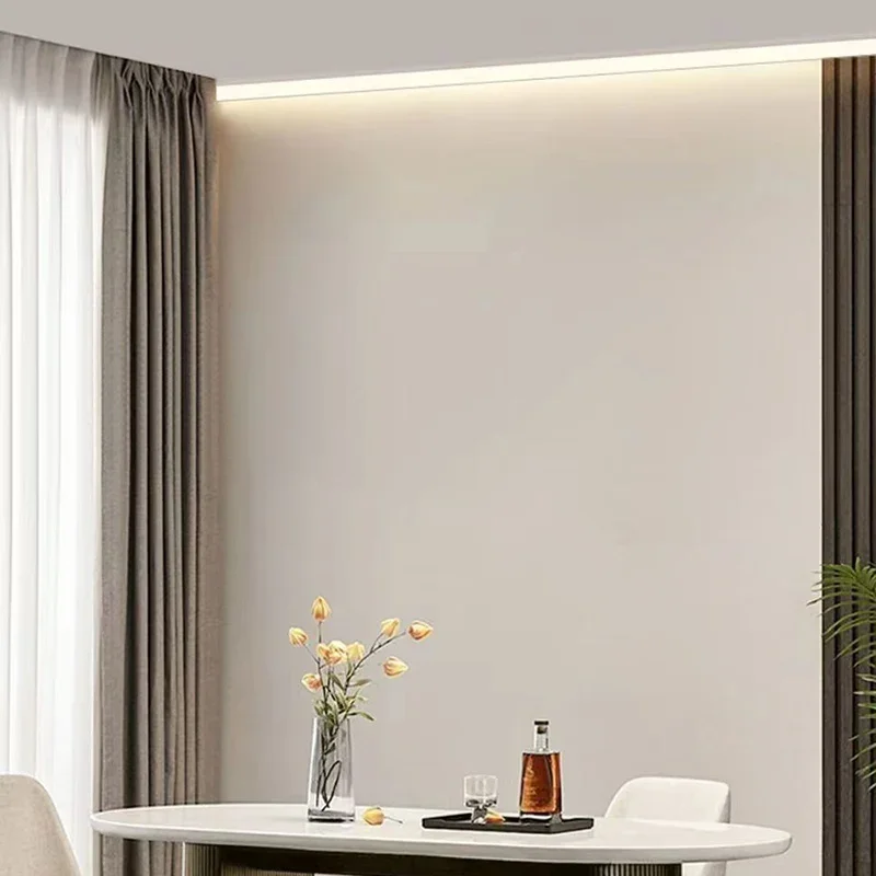 Free Open Ceiling Aluminum Led Profile 2M Living Room Top Corner Linear Lights Hard Bar Strip Lighting