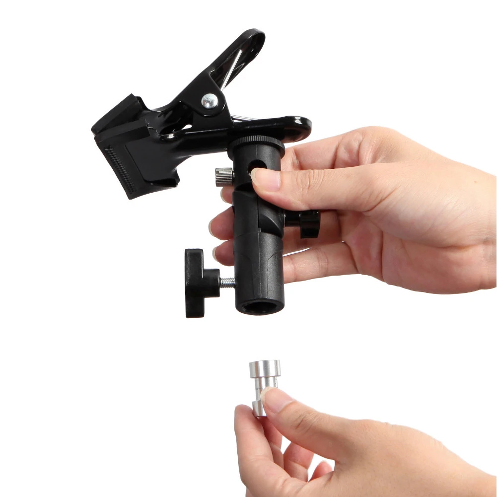 Light Stand Attachment 1/4 Inch To 3/8inch Screw Mount Reflector Clamp Clip Holder Background Stand for Flash LED Light Umbrella