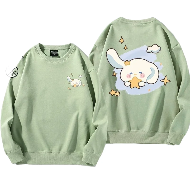 

Свитшот Sanrio с мультяшным принтом Куроми, осень 2026, для девочек, повседневный, свободный, теплый, парный комплект, корейская версия