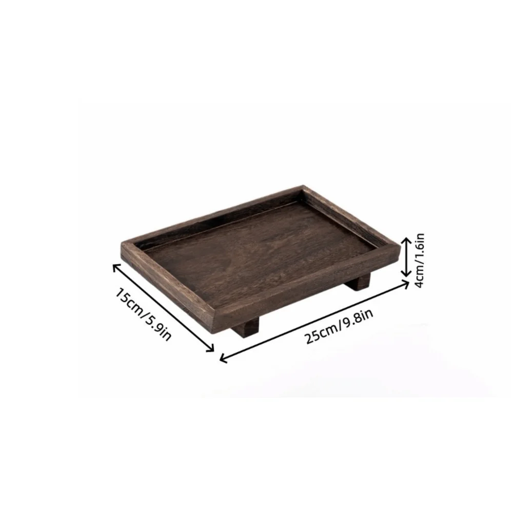 Solid Wood Bathroom Storage Tray Japanese Style Heat Resistant Wooden Tray Plate Snack Plate Multi-functional Gongfu Tea Tray