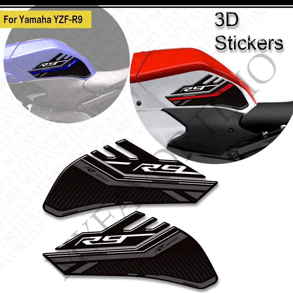 

For Yamaha YZF-R9 YZFR9 YZF R9 2025 2026 Motorcycle Tank Pad TankPad Cap Grips Gas Fuel Kit Knee Stickers Decals Protection