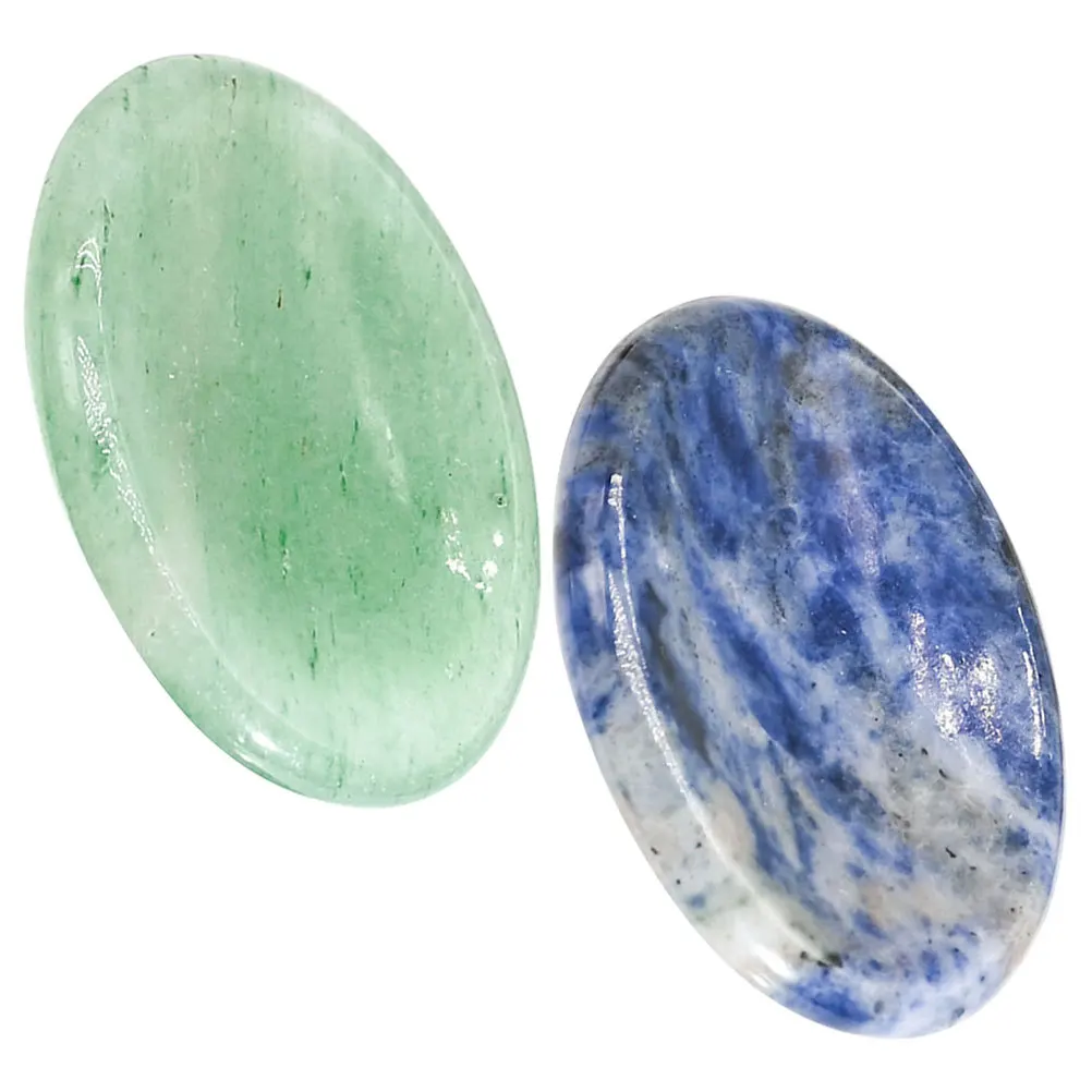 

2 шт., инструмент Гуа Ша для лица, натуральный массажный камень, гладкие края, портативная скребковая пластина для релаксации, снятия стресса