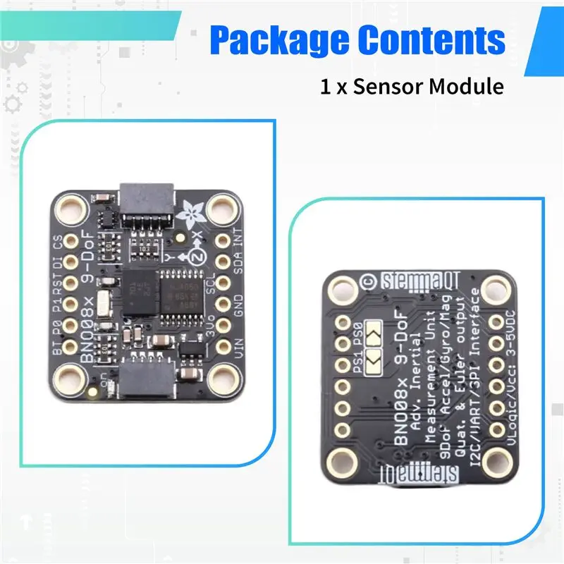 For Adafruit 9-DOF Orientation IMU Fusion Breakout BNO085 (BNO080) STEMMA QT / Qwiic