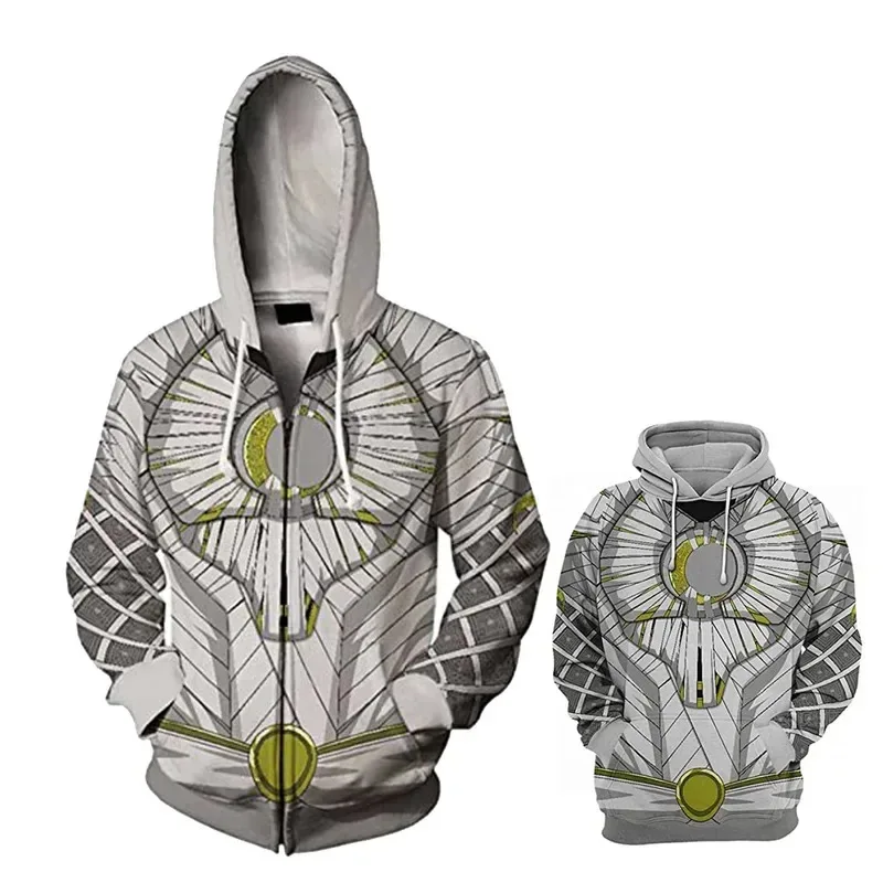 Candy 2025Anime hero Moon Knight ropa de calle de manga larga sudaderas con capucha disfraz de cosplay chaqueta de hombre con capucha top suéter casual
