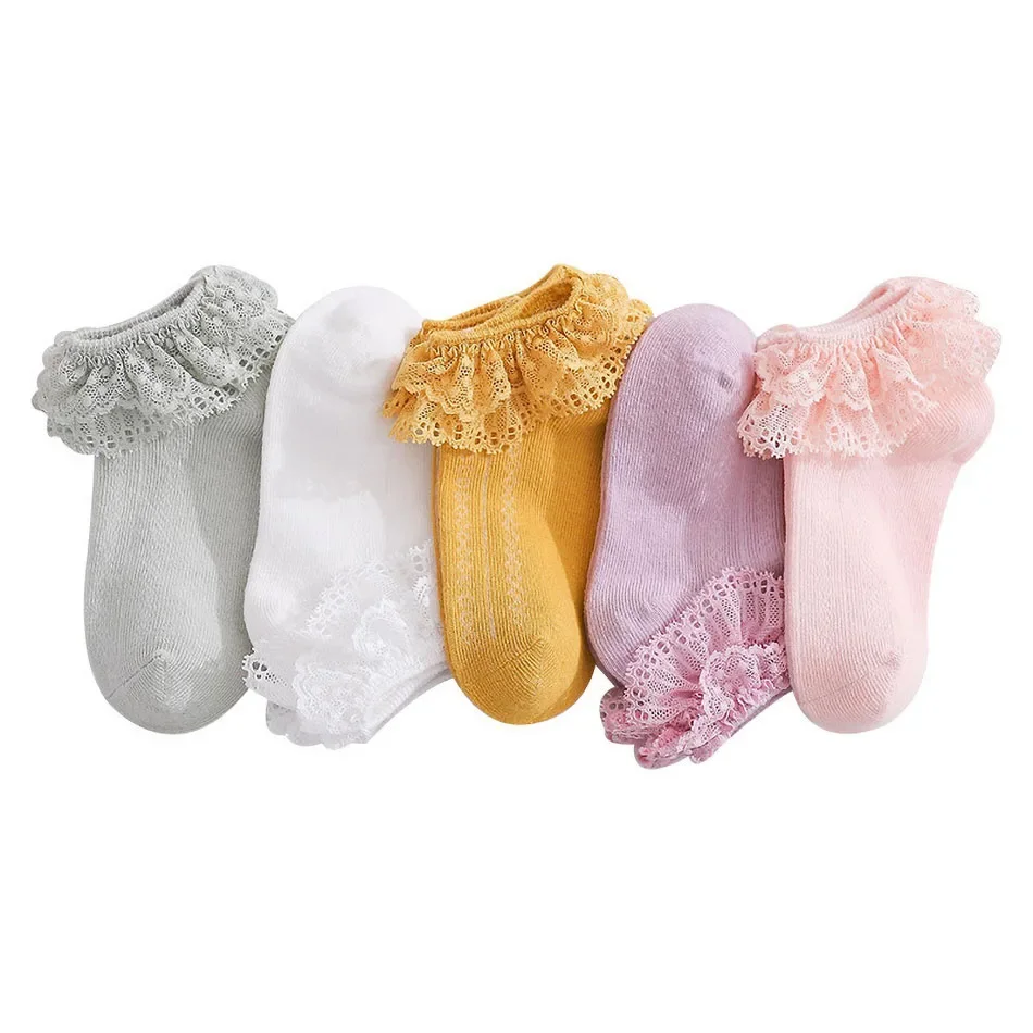 0-12T Girl Dance Lace Socks Newborn Infant White Pink Yellow Purple Clothes Baby Summer Low Cut Kids Princess Party Accessories