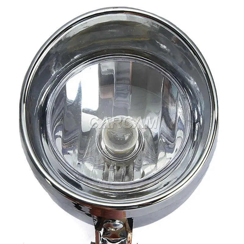 Motorcycle Headlight Passing Lights 4inch Universal Pair Chrome Spotlights Fog Projector Lightings for 2011 Harley Davidson ... image 4