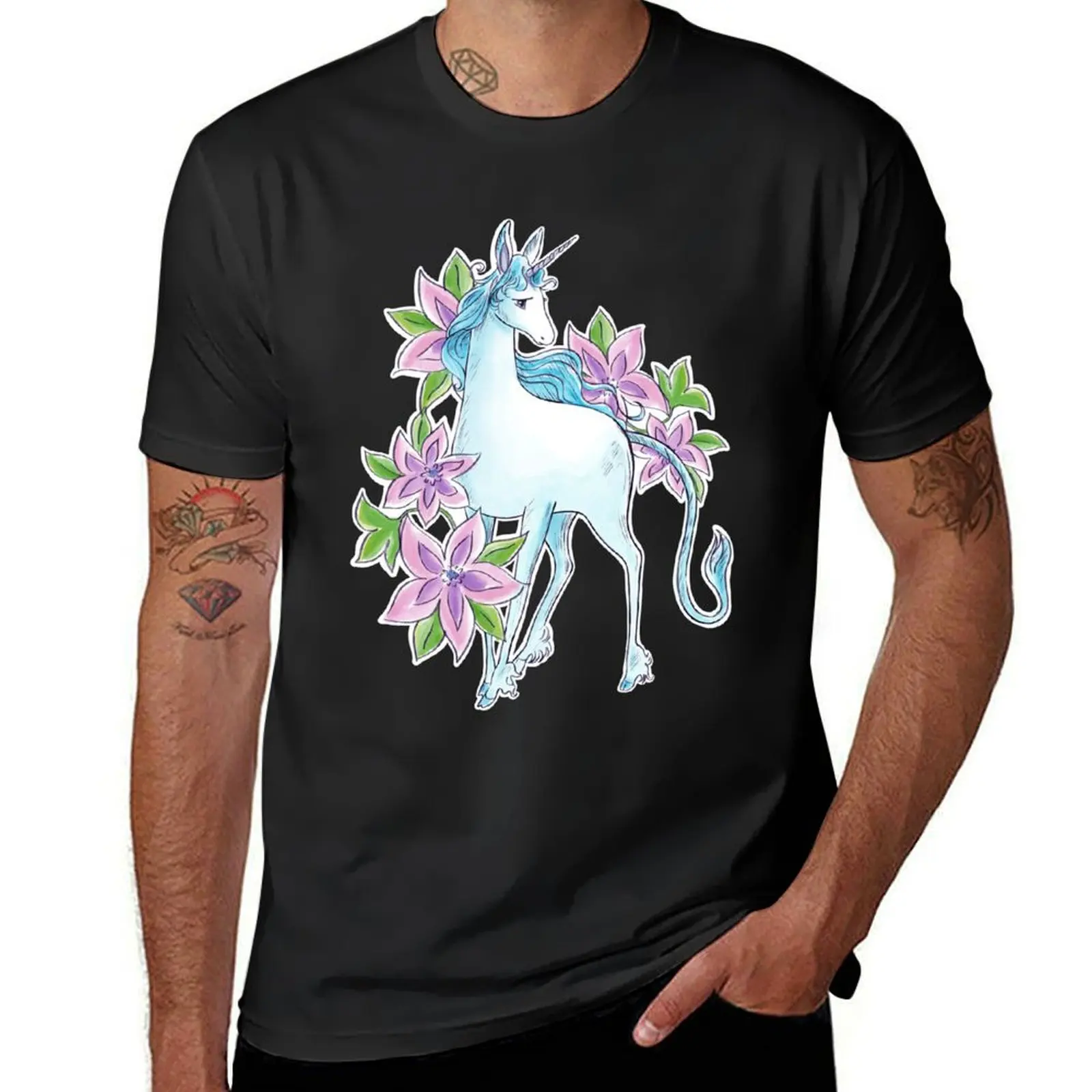 

The Last Unicorn T-Shirt hippie clothes kawaii clothes sports fans mens t shirt graphic