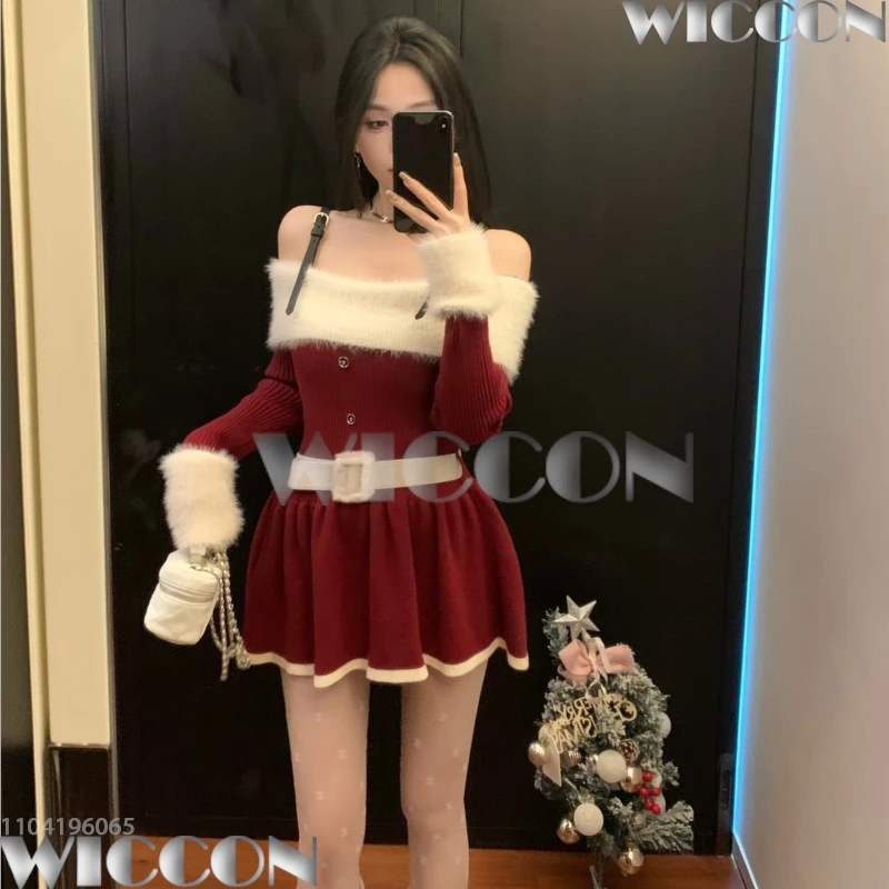 2026 عيد الميلاد فستان أحمر لعبة أنيمي تأثيري حلي حمالة تنورة قصيرة مثير ملابس امرأة ساخنة كوس دعوى مهرجان الهالوين #2