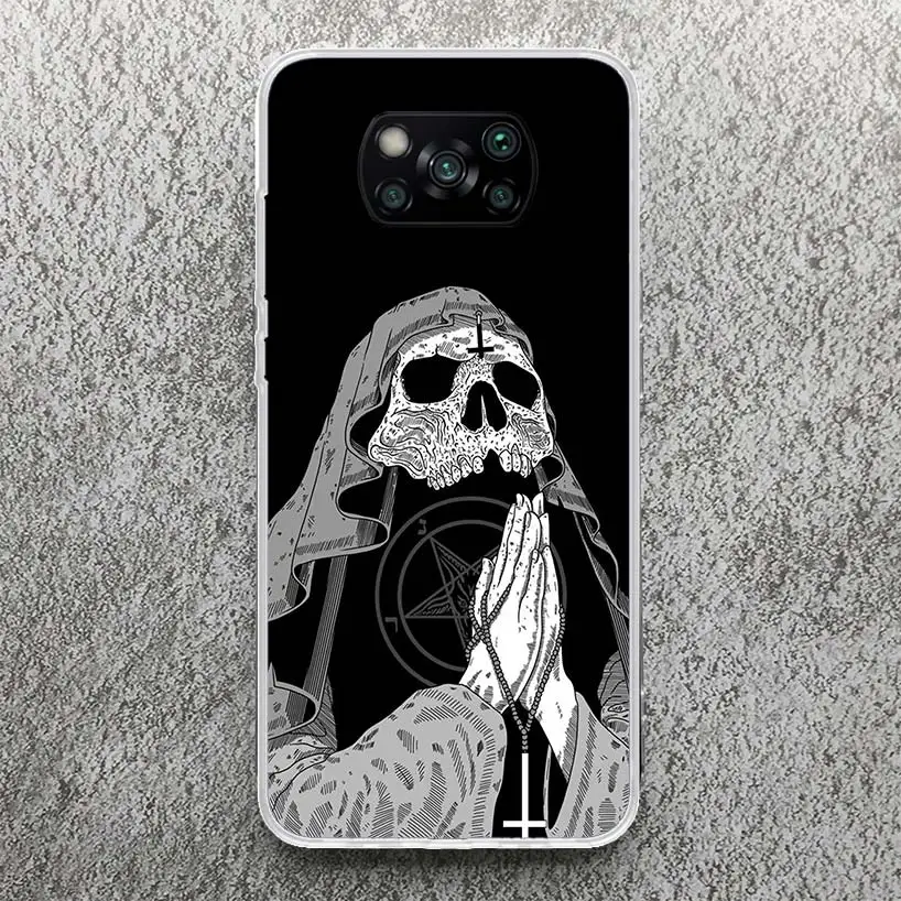 Satanic Goat Satan Devil Phone Case For Xiaomi Poco X3 Nfc X5 X6 Pro M5S M4 M3 F5 F4 F3 F2 F1 X4 GT Soft Cover Silicone Shell