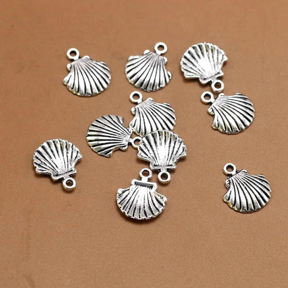 

50pcs Alloy Seashell Pendant Charms Set Diy Jewelry Making Accessories For Necklace Bracelet Anklet Keychain Craft Projects Diy