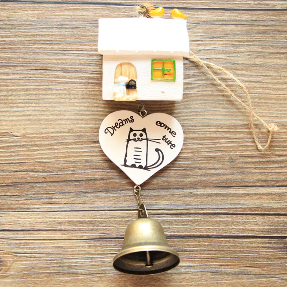 

2Pcs Premium Wooden Cabin Wind Chime Creative Home Decor Clear Pleasant Sound Easy Install Lightweight Wind Chime