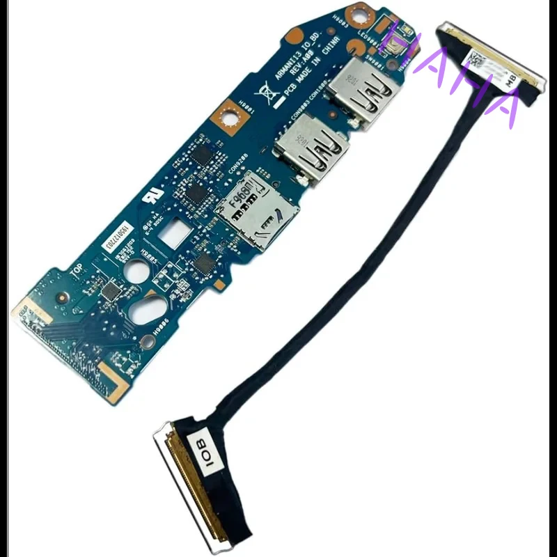 H+USB Card Reader Board + IO Cable Wire Replacement for DELL VOSTRO 13 5370 0F2RVD 0R04N8 YX72N 0YX72N USB Small Baord