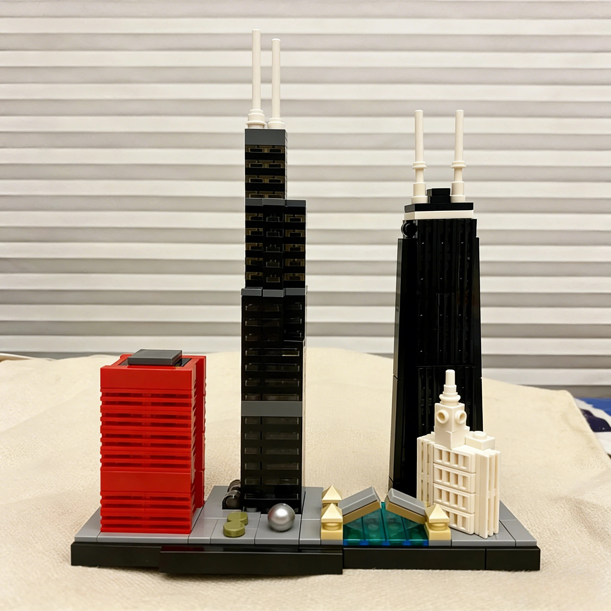 Die Prachtvolle Stadt Chicago 21033 Baustein-Set Geeignet für Weihnachtsgeschenke Kompatibel mit Legoed-Teilen, 444 Teile