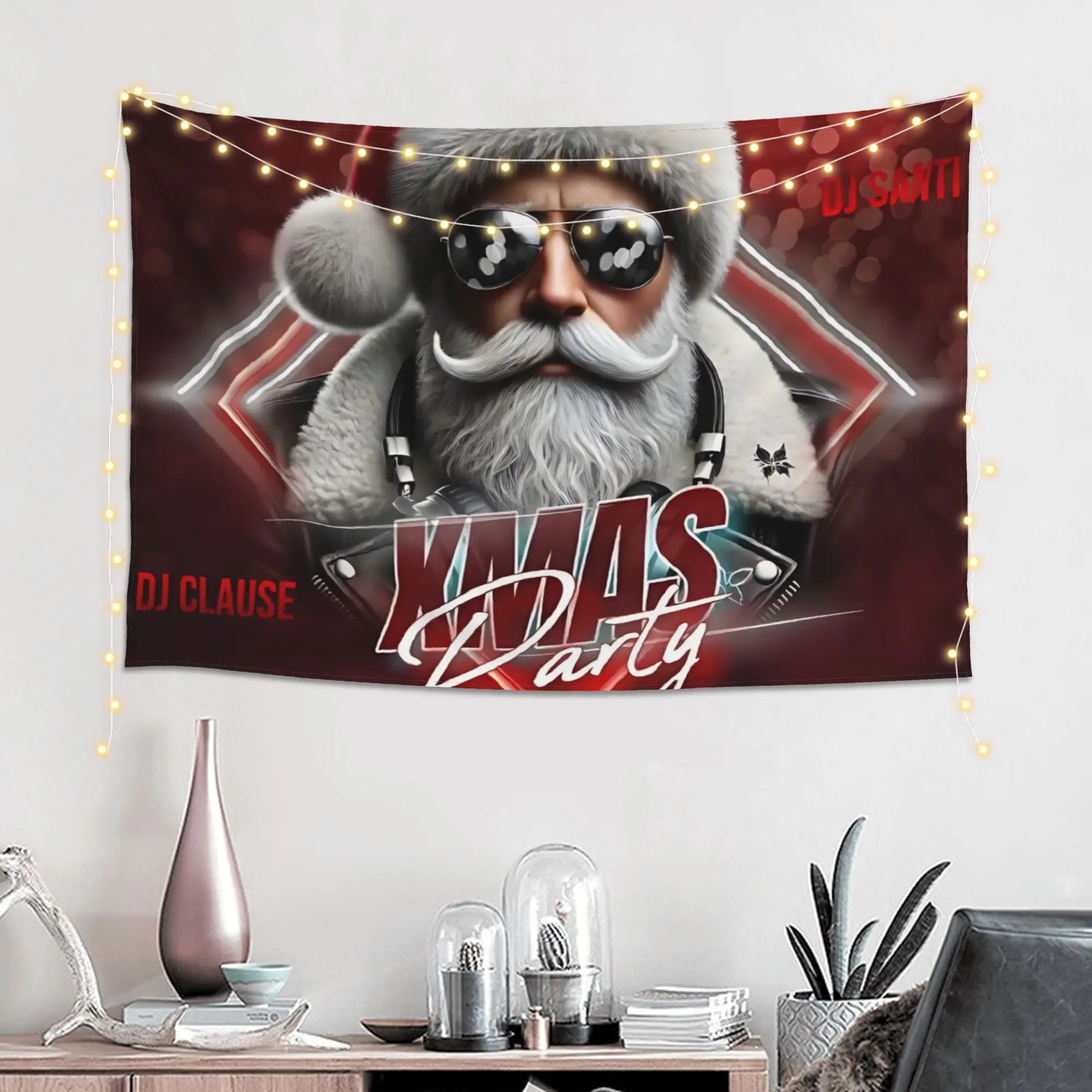 christmas party ad video template Customized Tapestry  Wall Hanging Blanket Tapestry Home Decor Items Wall Decorations