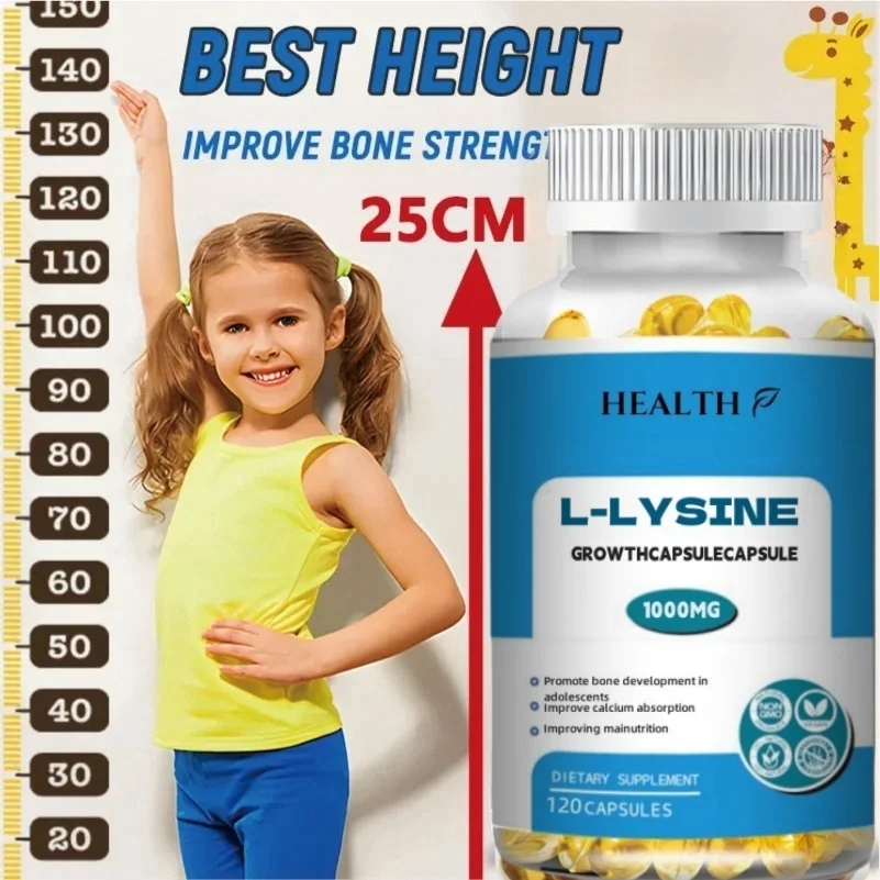 Hot Selling Supplement, L-lysine (L-lysine hydrochloride) 1000mg, Dual Strength, Amino Acid | Non genetically modified