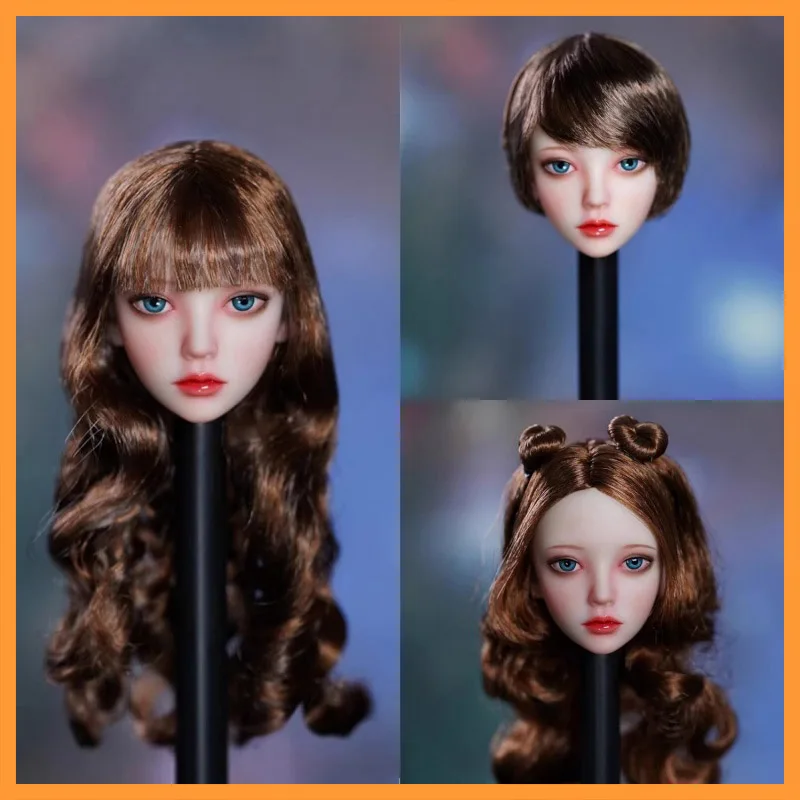 

In Stock 1/6 Scale sdh033 Sweet Cute Style Female Soldier Long Hair Head Carving Fit 12inch Action Figure Model Toys