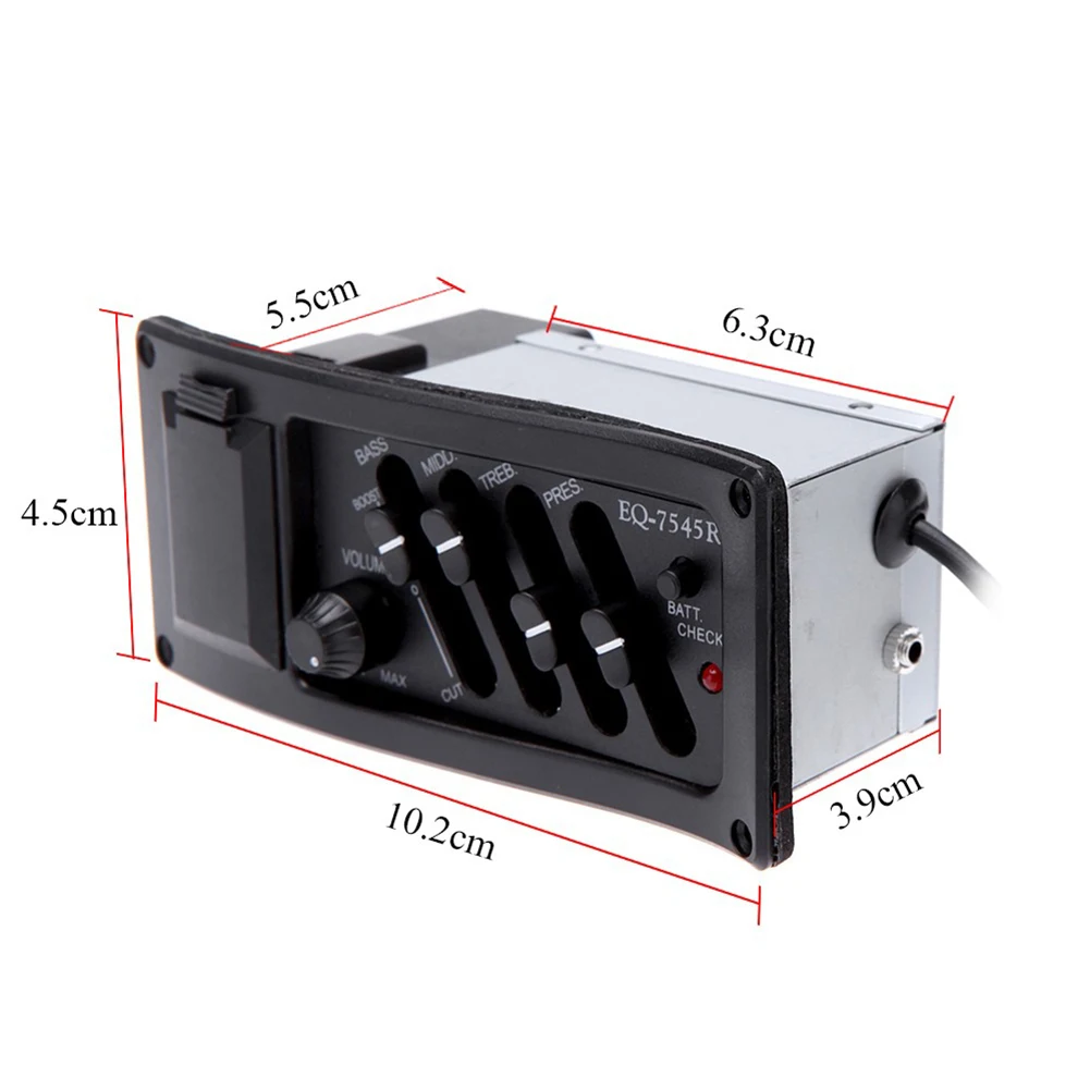 Pickup per accordatore per chitarra acustica Folk professionale amplificatore per preamplificatore per chitarra acustica a 4 bande accessori per