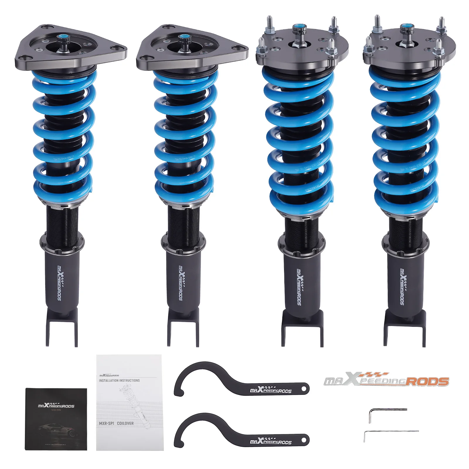 MaXpeedingrods 24 Way Damper Adjustable Coilovers Shock Strut Kit for Audi A8 Quattro 2004-2010