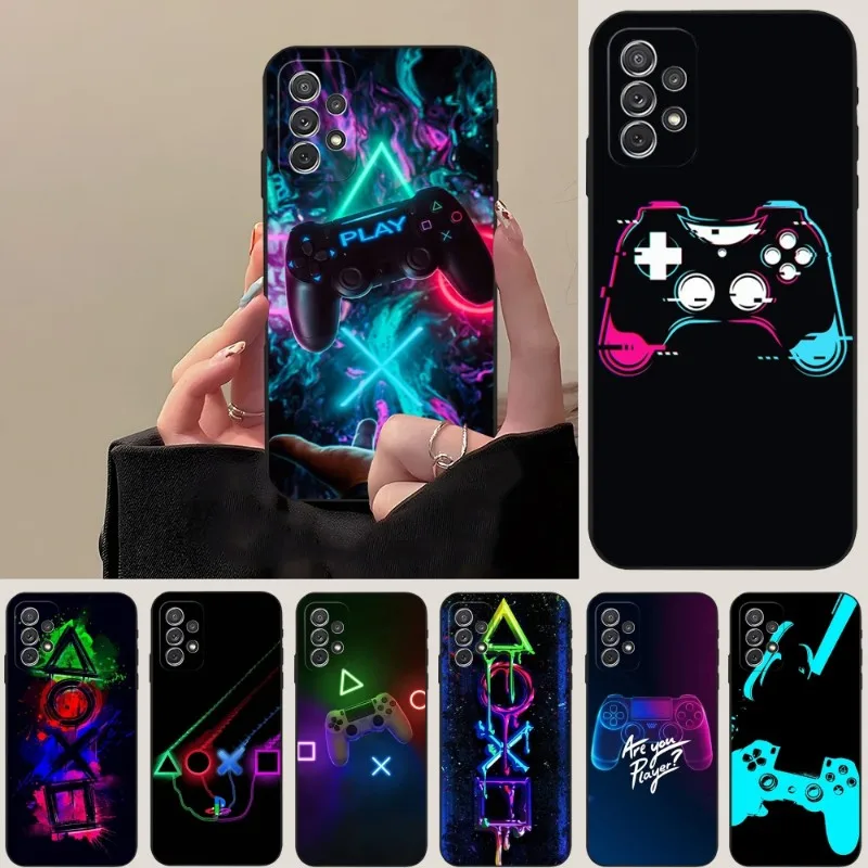 Play Station PS4 Game Phone Case For Samsung A24 A54 A52 A53 A14 A34 A33 A13 A22 A31 A40 A03S A32 A21 A81 A42 Black Cover