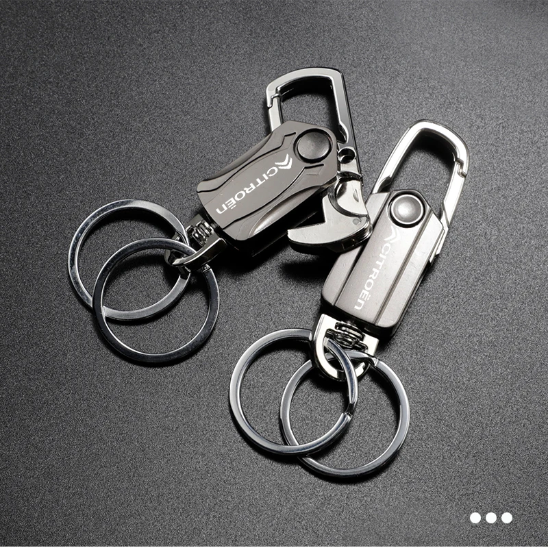 Zinc Alloy Car Keychain Multifunctional Gyroscope Keyring For Citroen C1 C2 C3 Vts C4 Saxo C4L C5 C6 C8 Xsara Picasso Berlingo