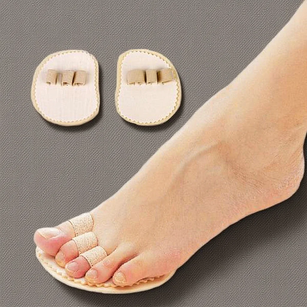 

1Pair Toe Straightener 3-Toe Spreader Premium Material Durable Lightweight Comfortable Deforming Toes Correction