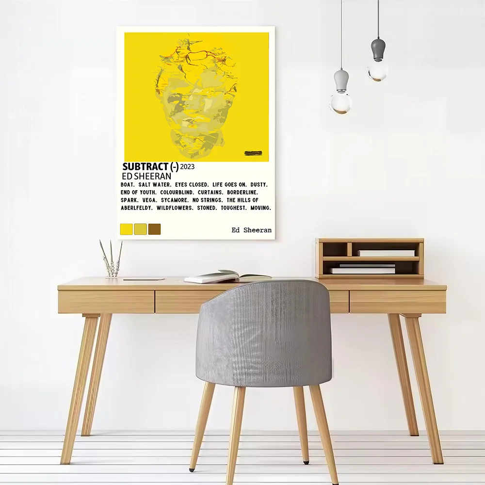 Ed Sheeran Subtract Album Canvas Poster Wall Art Customizable High Quality Printed Picture for Living Room Interior Decoration