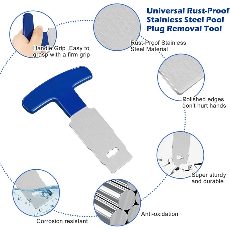 Pool Plug Removal Tool,For Above& Inground Pool Spa Return Jet Plug Nozzles Inlet Fittings-AA68