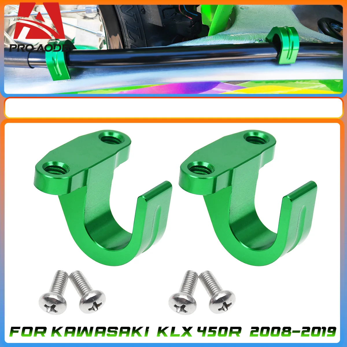 

For KAWASAKI KX450 KX250 KX100 KX85 KX 250 F 450X Motorcycle Clamping Line Motorcycle Aluminum Front Brake Hose Clamp Holder
