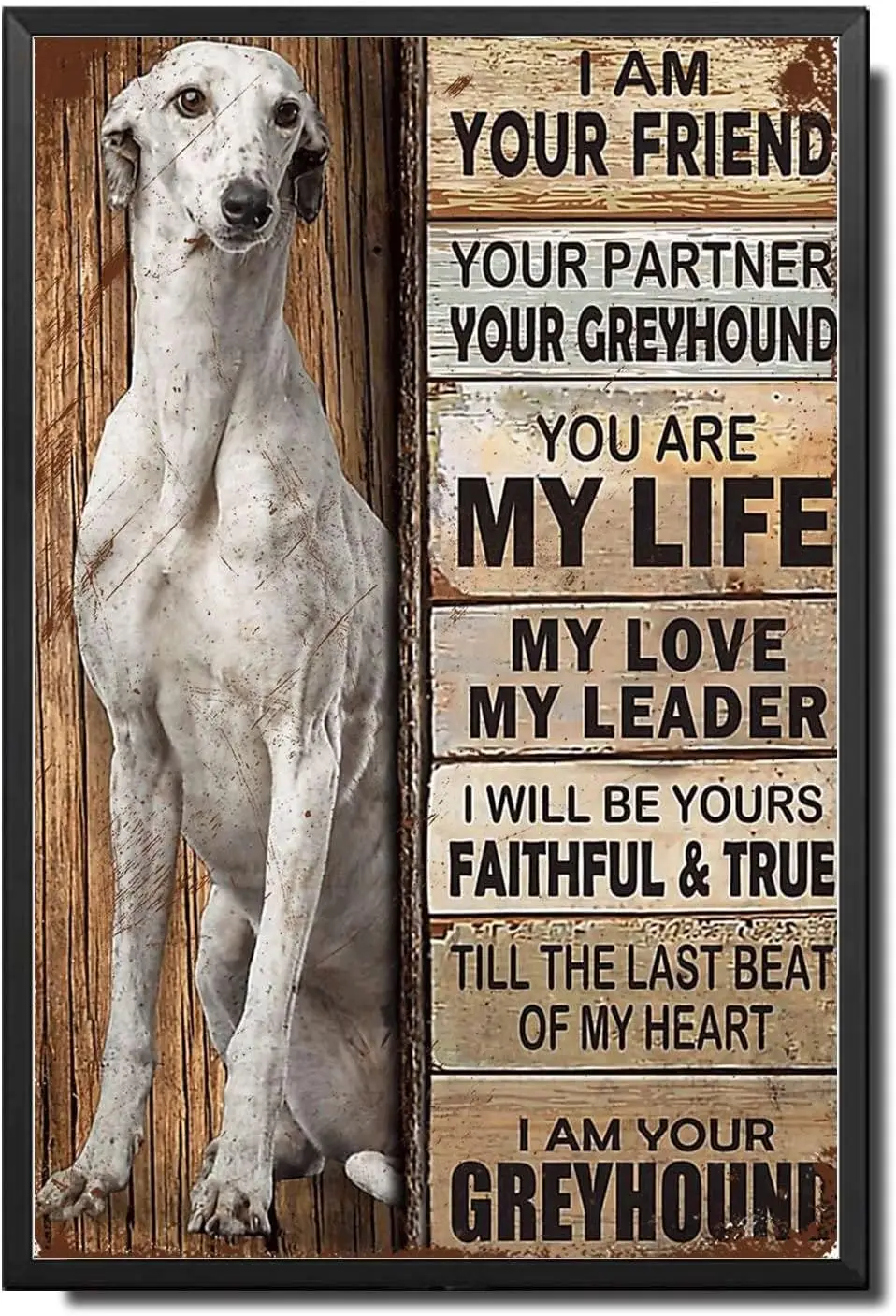 1p, металлическая вывеска, жестяная вывеска, винтажное настенное искусство, подарок «Я твой друг» для любителей борзых, винтажные настенные художественные принты, вывески для ванной комнаты для Хо