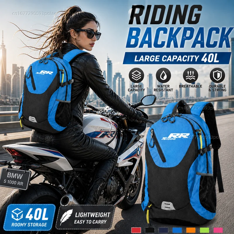 For BMW S1000 RR S1000RR S 1000 RR 2019-2020 2021 2022 2023 2024 2025 LRacing travel Men waterproof Backpack Bag Motorcycle Gift