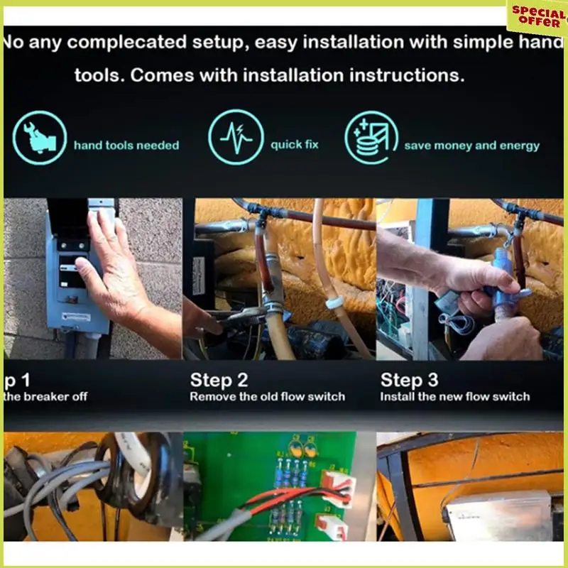 A34R 2560-040 Flow Switch Part Kit For Sundance Spas & Jacuzzi Hot Tub