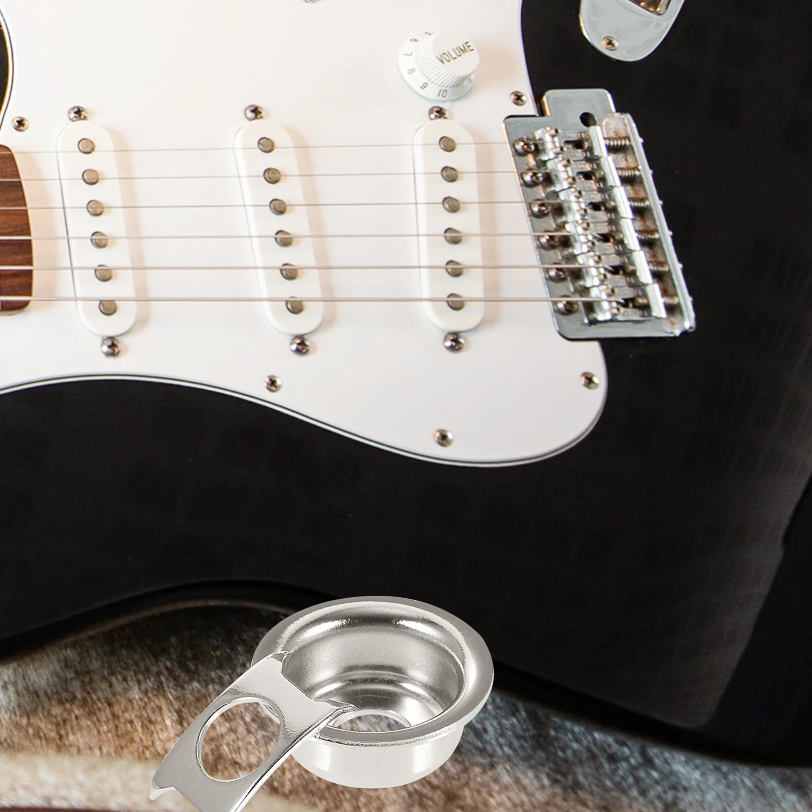 

2Pcs Round Cup Electric Guitar Socket Jack Plate Nickel Plated Iron Copper Durable Accessory Chrome Set Guitar Jack Cover