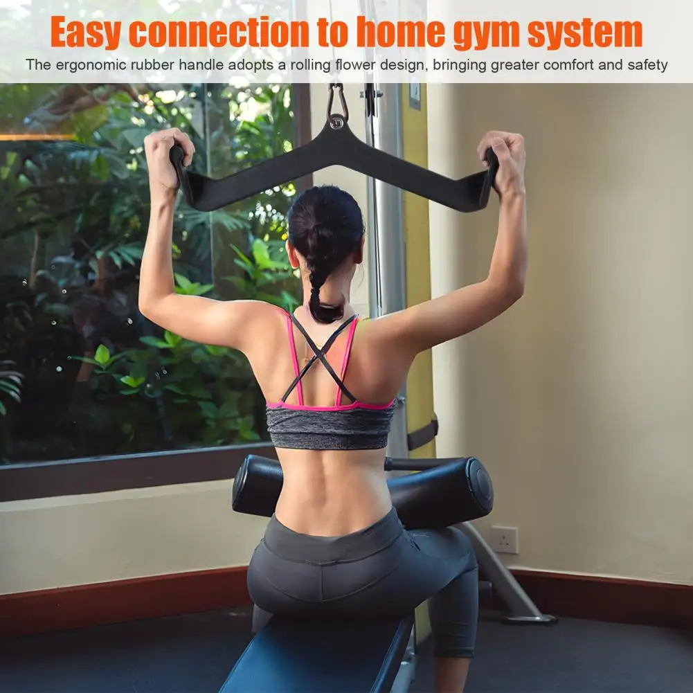 5 Pieces/Set Pull Down Attachment, Back Strength Training Handle, Lat Pull Down Machine Rubber Handle, Press Down Fitness Bar