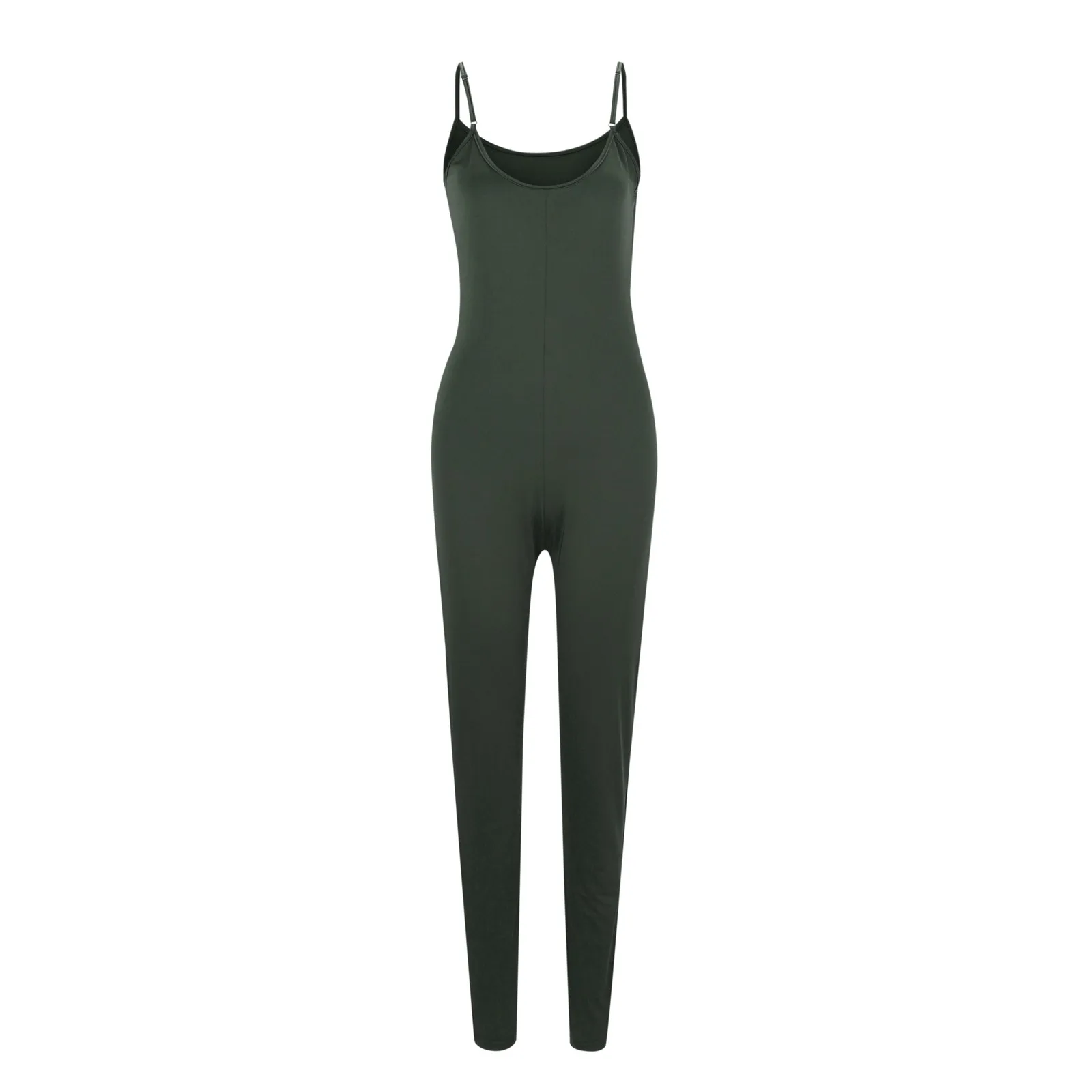 Women Solid O Neck Sexy Slim Yoga Pants Fitness Sleeveless Mid Jumpsuit Stretch Playsuit Fitness Shorts Overalls Women