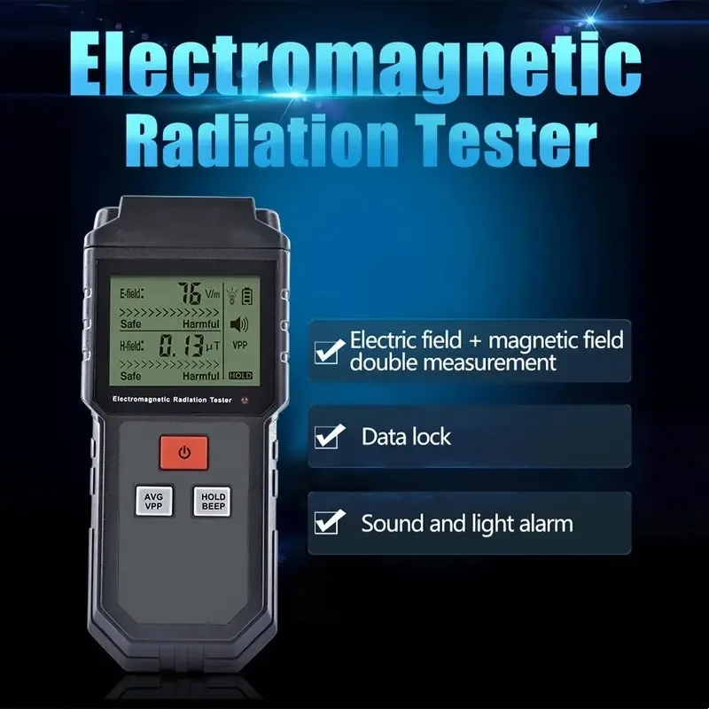 Профессиональный детектор EMF, усовершенствованный сканер ядерной безопасности с рентгеновским тестированием, все в одном, инспектор по окружающей среде для домашнего офиса