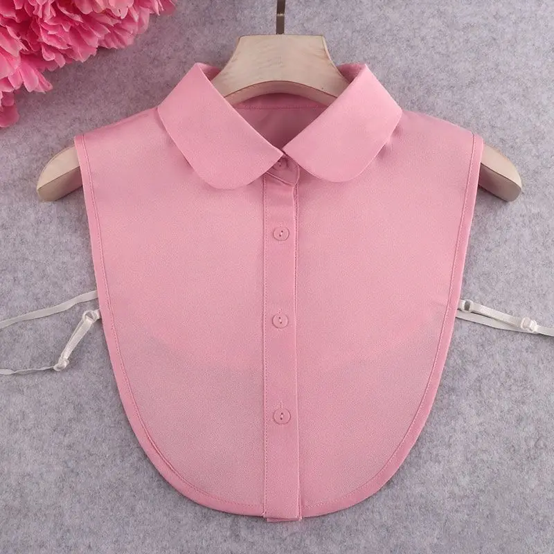 Fashion Candy Color White Fake Collar Shirt Women Faux Col Half Shirt Blouse False Collar Woman Sweater Shirt Detachable Collars