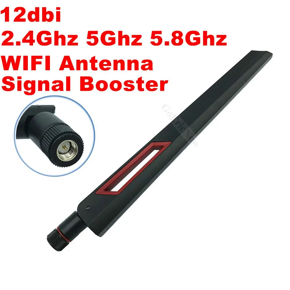 1 pcs 12 dbi WIFI Antenna 2.4Ghz 5Ghz 5.8Ghz Signal Booster Antenna RP SMA Male Universal Antena wifi for Amplifier WLAN Router