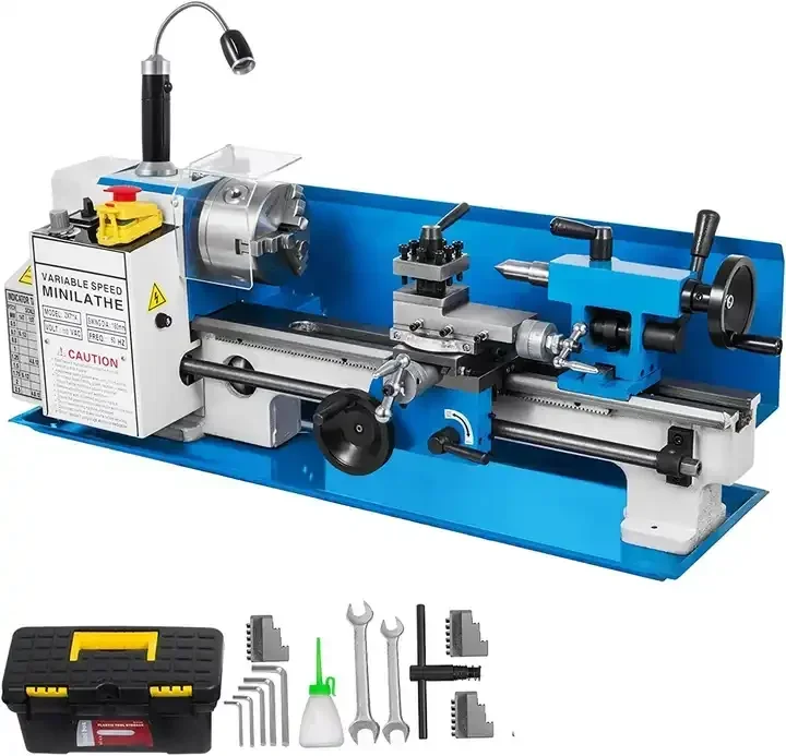 

Mini Metal Lathe 550W 2500 RPM Infinitely Variable Spindle Speed