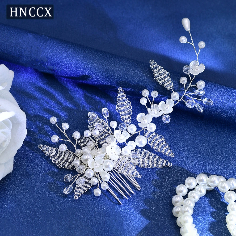 HNCCX Bride Handmade Beaded Hair Comb Shiny Crystals Headwear Luxury Wedding Headdress Woman Banquet Hair Accessories CP135