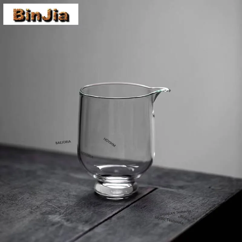 180ml High Borosilicate Glass Heat-resistant Tea Pitcher Tea Divider Cha Hai Dispenser Justice Cup Fair Mug Tea Services Supplie