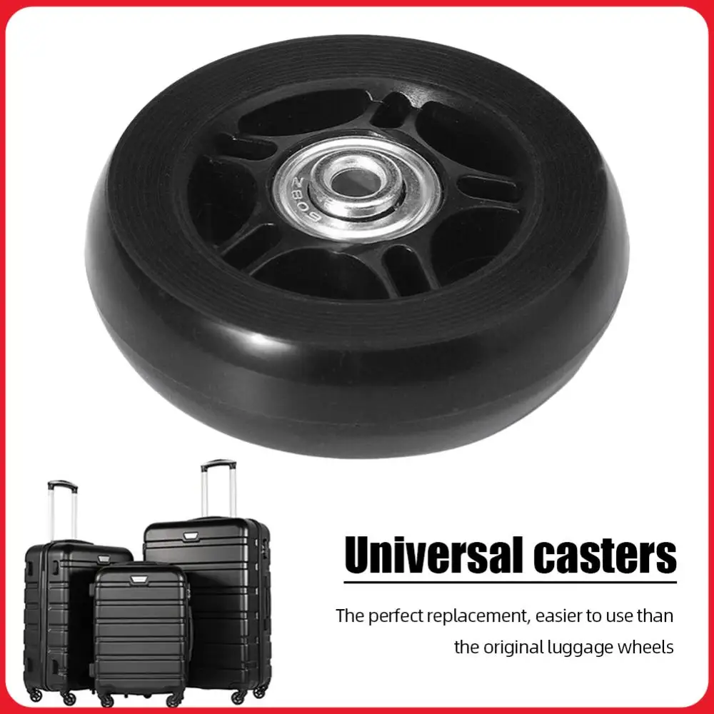 1 Pair Luggage Suitcase Replacement Wheels Mute Rubber Casters Wear Resistant Swivel Caster Wheels Wheels Bearings Repair Kits