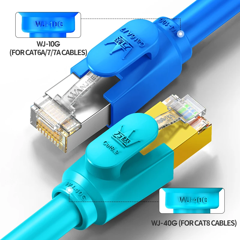 WANJEED 30/50/100PCS RJ45 Connector Boots Cat6A Cat7 Cat8 Network Ethernet plug caps view 3