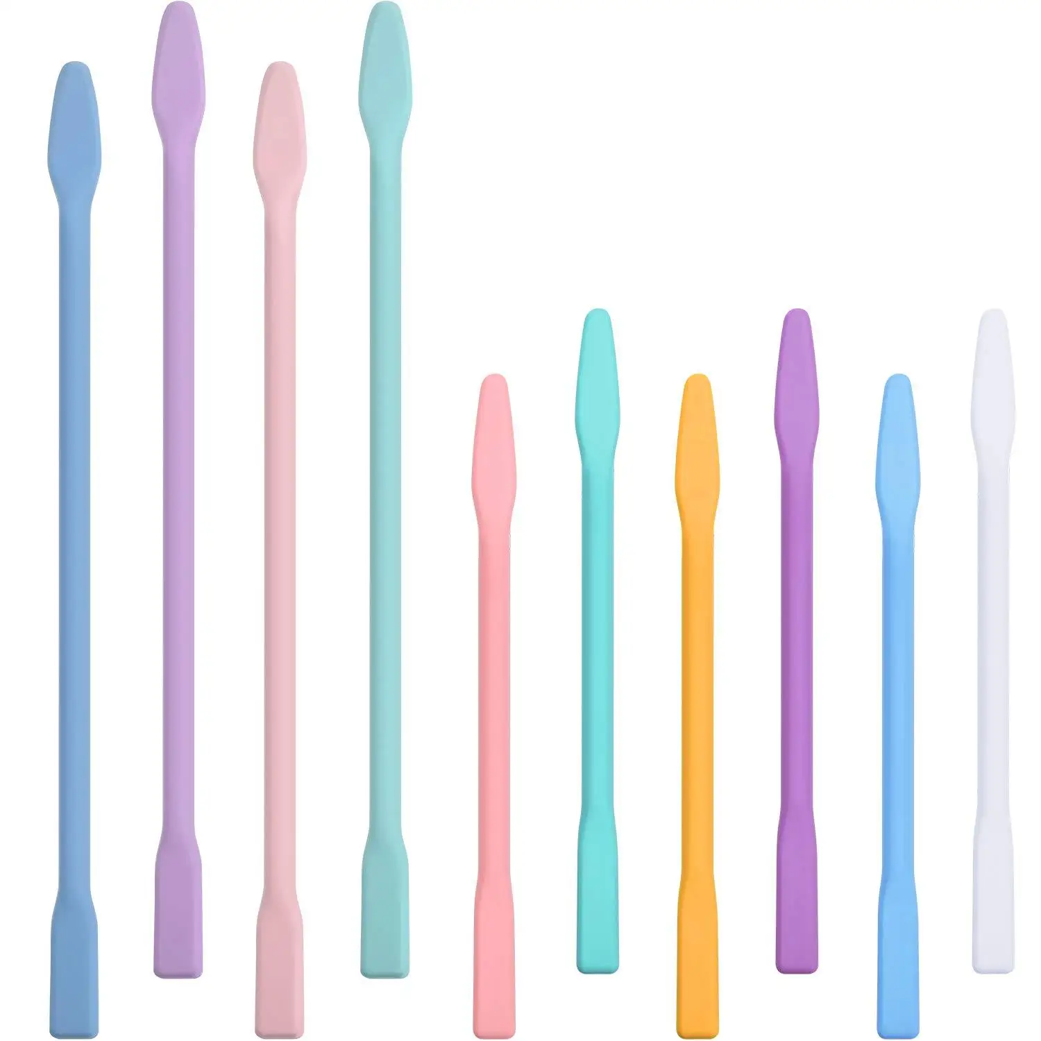 Reusable Silicone Stirring Sticks Set - Non-Stick Bubble Remover Tools, Scraper for Epoxy Resin DIY, Christmas Craft Supplies