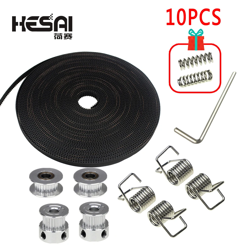 Gt2 Timing Belt Replacement Kit Torsion Springs Pulley Set  Accessories Screws Idlers Tool Parts For 3D Printers Linear Motors