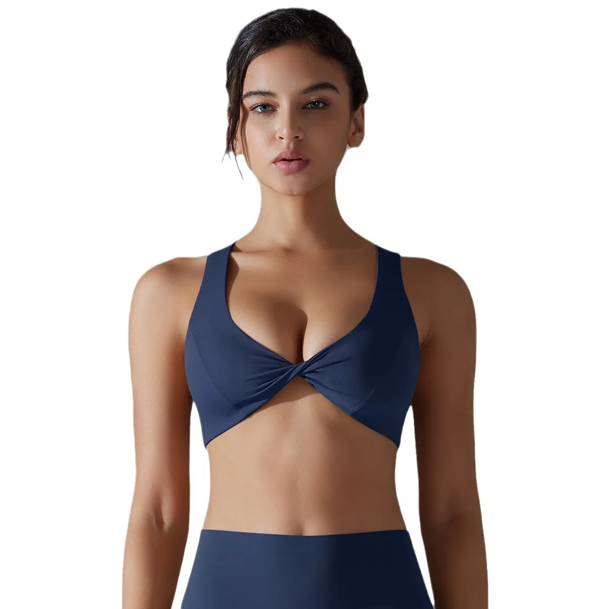 Hearuisavy Sports Bra Shockproof Push Up Gym Top Women Quick-Dry Yoga Clothes Pleated Design Brassiere Workout Crop Top Female